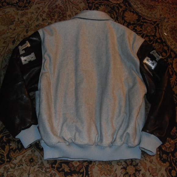 Pelle Pelle Legendary Limited Edition Gray Wool & Brown Leather Jacket men's 2XL - Picture 12 of 16